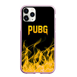 Чехол iPhone 11 Pro матовый PUBG, цвет: 3D-розовый