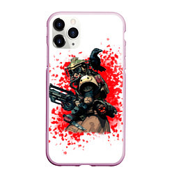 Чехол iPhone 11 Pro матовый Bloodhound 3D White, цвет: 3D-розовый