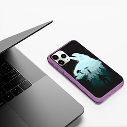 Чехол iPhone 11 Pro матовый Fortnite, цвет: 3D-фиолетовый — фото 2