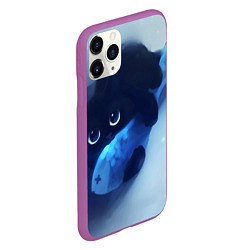 Чехол iPhone 11 Pro матовый Аниме CAT, цвет: 3D-фиолетовый — фото 2