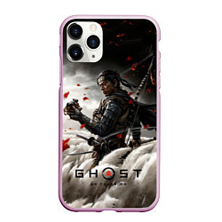 Чехол iPhone 11 Pro матовый Ghost of Tsushima, цвет: 3D-розовый