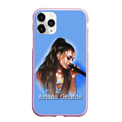 Чехол iPhone 11 Pro матовый Ariana Grande Ариана Гранде, цвет: 3D-розовый