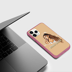 Чехол iPhone 11 Pro матовый Ariana Grande Ариана Гранде, цвет: 3D-малиновый — фото 2