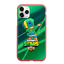 Чехол iPhone 11 Pro матовый Brawl Stars Leon, Dab, цвет: 3D-красный