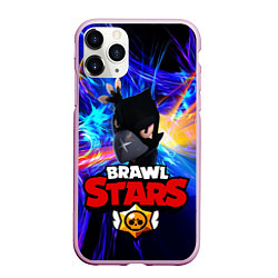 Чехол iPhone 11 Pro матовый Brawl Stars - Crow, цвет: 3D-розовый