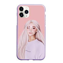 Чехол iPhone 11 Pro матовый Ariana Grande Ариана Гранде, цвет: 3D-светло-сиреневый