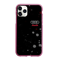 Чехол iPhone 11 Pro матовый AUDI, цвет: 3D-малиновый