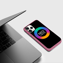 Чехол iPhone 11 Pro матовый NEO CHROME, цвет: 3D-малиновый — фото 2