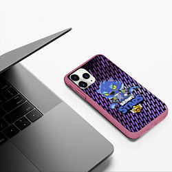 Чехол iPhone 11 Pro матовый BRAWL STARS LEON ОБОРОТЕНЬ, цвет: 3D-малиновый — фото 2