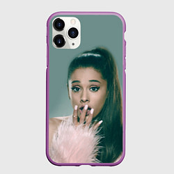 Чехол iPhone 11 Pro матовый Ariana Grande Ариана Гранде, цвет: 3D-фиолетовый