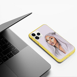 Чехол iPhone 11 Pro матовый Ariana Grande Ариана Гранде, цвет: 3D-желтый — фото 2