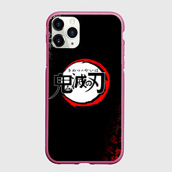 Чехол iPhone 11 Pro матовый KIMETSU NO YAIBA, цвет: 3D-малиновый