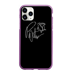 Чехол iPhone 11 Pro матовый ТИКТОКЕР - PAYTON MOORMEIE, цвет: 3D-фиолетовый