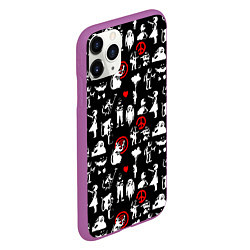 Чехол iPhone 11 Pro матовый Banksy, цвет: 3D-фиолетовый — фото 2