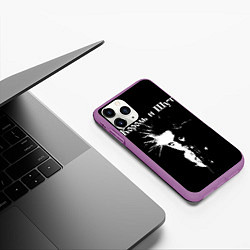 Чехол iPhone 11 Pro матовый Король и Шут Анархия спина, цвет: 3D-фиолетовый — фото 2