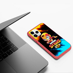 Чехол iPhone 11 Pro матовый BRAWL STARS MAX, цвет: 3D-красный — фото 2