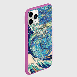 Чехол iPhone 11 Pro матовый Звездная ночь, цвет: 3D-фиолетовый — фото 2