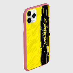 Чехол iPhone 11 Pro матовый CYBERPUNK 2077, цвет: 3D-малиновый — фото 2