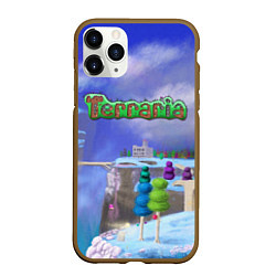 Чехол iPhone 11 Pro матовый Terraria, цвет: 3D-коричневый