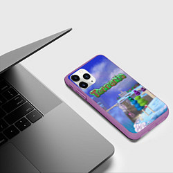 Чехол iPhone 11 Pro матовый Terraria, цвет: 3D-фиолетовый — фото 2