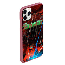 Чехол iPhone 11 Pro матовый Terraria, цвет: 3D-малиновый — фото 2
