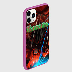 Чехол iPhone 11 Pro матовый Terraria, цвет: 3D-фиолетовый — фото 2