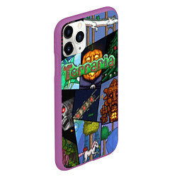 Чехол iPhone 11 Pro матовый Terraria, цвет: 3D-фиолетовый — фото 2