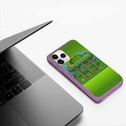 Чехол iPhone 11 Pro матовый Terraria, цвет: 3D-фиолетовый — фото 2