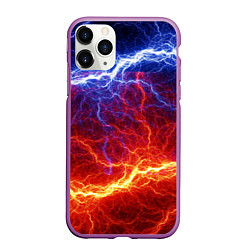 Чехол iPhone 11 Pro матовый Лёд и огонь, цвет: 3D-фиолетовый