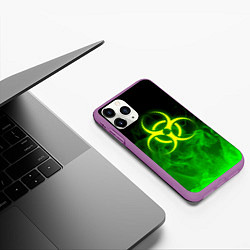 Чехол iPhone 11 Pro матовый BIOHAZARD, цвет: 3D-фиолетовый — фото 2