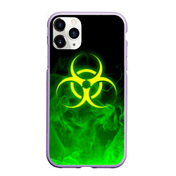 Чехол iPhone 11 Pro матовый BIOHAZARD, цвет: 3D-светло-сиреневый