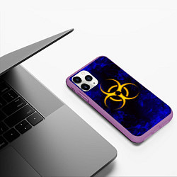 Чехол iPhone 11 Pro матовый BIOHAZARD, цвет: 3D-фиолетовый — фото 2