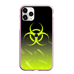 Чехол iPhone 11 Pro матовый BIOHAZARD, цвет: 3D-розовый