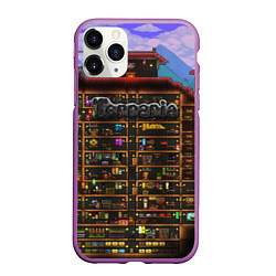 Чехол iPhone 11 Pro матовый TERRARIA, цвет: 3D-фиолетовый