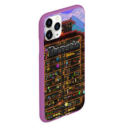 Чехол iPhone 11 Pro матовый TERRARIA, цвет: 3D-фиолетовый — фото 2