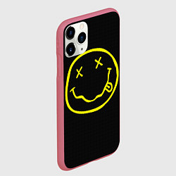 Чехол iPhone 11 Pro матовый NIRVANA на спине, цвет: 3D-малиновый — фото 2