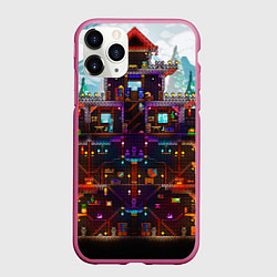 Чехол iPhone 11 Pro матовый Terraria, цвет: 3D-малиновый