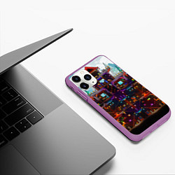 Чехол iPhone 11 Pro матовый Terraria, цвет: 3D-фиолетовый — фото 2