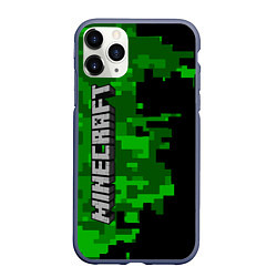 Чехол iPhone 11 Pro матовый MINECRAFT, цвет: 3D-серый