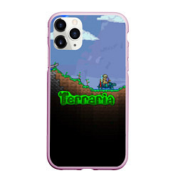 Чехол iPhone 11 Pro матовый Terraria game, цвет: 3D-розовый