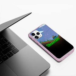 Чехол iPhone 11 Pro матовый Terraria game, цвет: 3D-розовый — фото 2