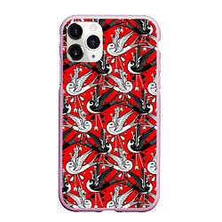Чехол iPhone 11 Pro матовый Птицы