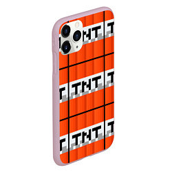 Чехол iPhone 11 Pro матовый Minecraft-Динамит, цвет: 3D-розовый — фото 2