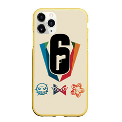 Чехол iPhone 11 Pro матовый Rainbow Six Siege, цвет: 3D-желтый
