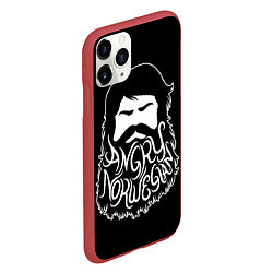 Чехол iPhone 11 Pro матовый Angry Norwegian, цвет: 3D-красный — фото 2