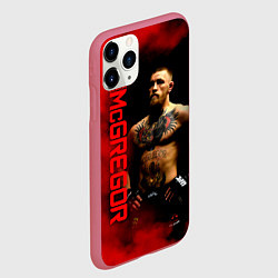 Чехол iPhone 11 Pro матовый Конор МакГрегор, цвет: 3D-малиновый — фото 2