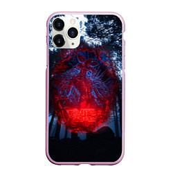 Чехол iPhone 11 Pro матовый Demogorgon Stranger Things, цвет: 3D-розовый