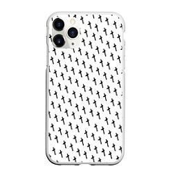 Чехол iPhone 11 Pro матовый LiL PEEP Pattern, цвет: 3D-белый