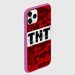 Чехол iPhone 11 Pro матовый MINECRAFT TNT, цвет: 3D-фиолетовый — фото 2