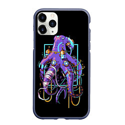 Чехол iPhone 11 Pro матовый Octopus, цвет: 3D-серый